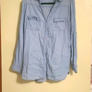 Long-sleeve jean shirt